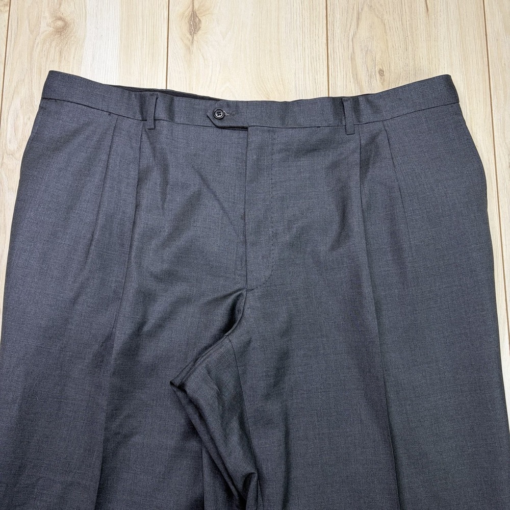 Lubiam 1911 Trousers Men's 41x32 Ermenegildo Zegna Trofeo Wool Gray Dress Pants - Picture 5 of 12